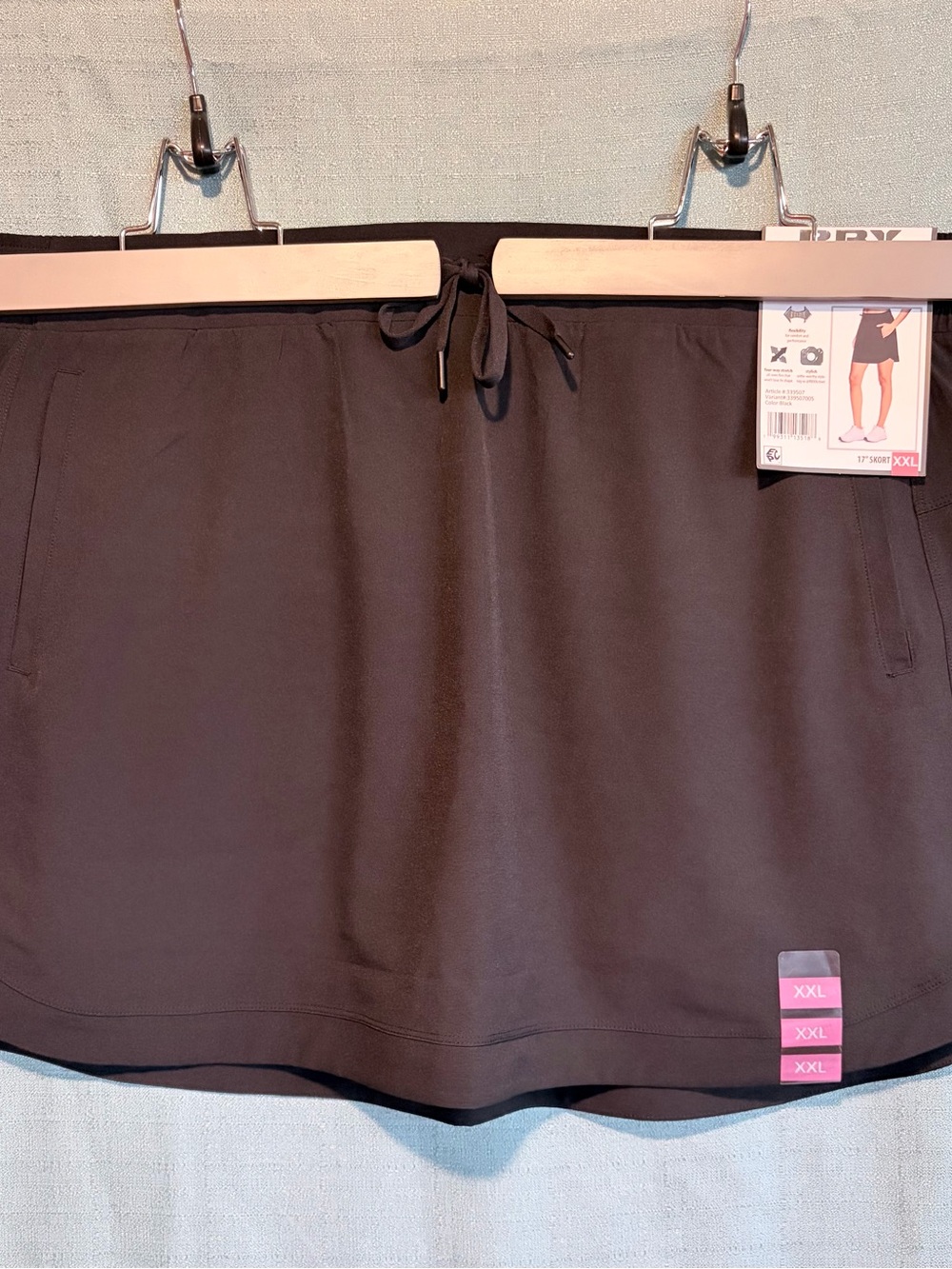 Women’s Black Pull-On Skort with Drawstring